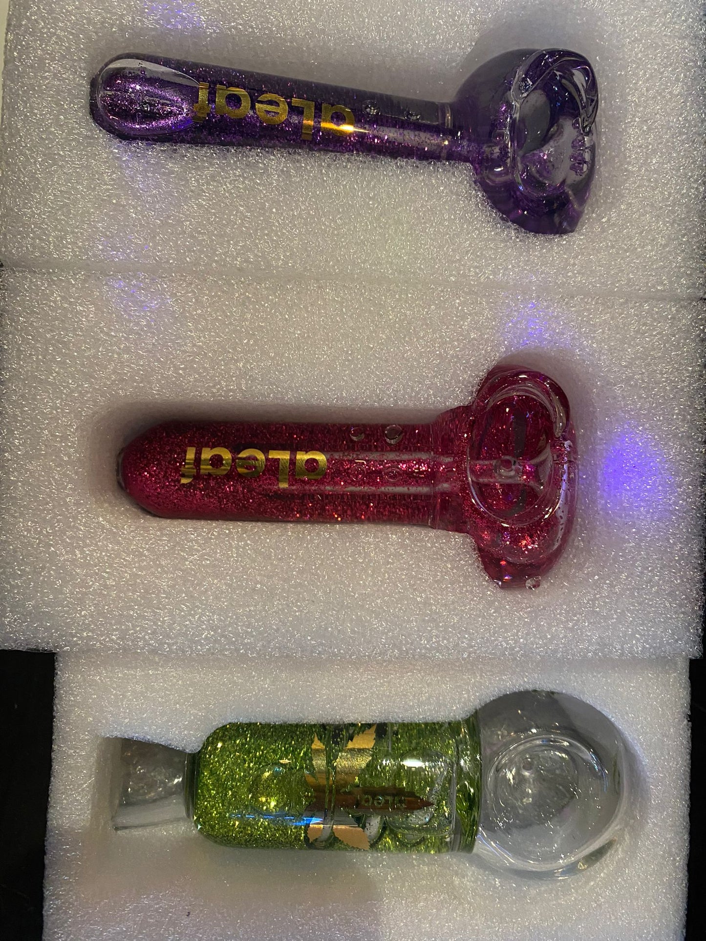 3.5" BALLOONZ glitter glass Pipe