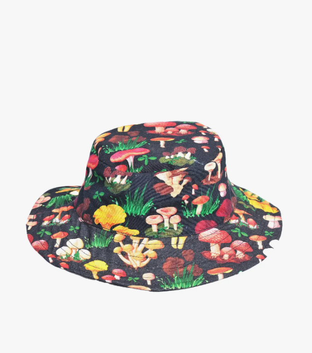 Hippie Boho Cotton Bohemian Mushroom Unisex Bucket Hat