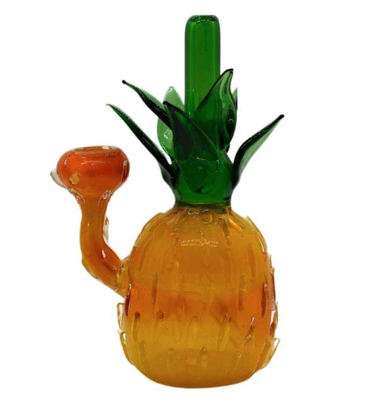 7.5" Pineapple Inspired Bubbler - Built In Downstem & Bowl - Color May Vary