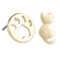 Playful Paws Gold Cat Post Earrings
