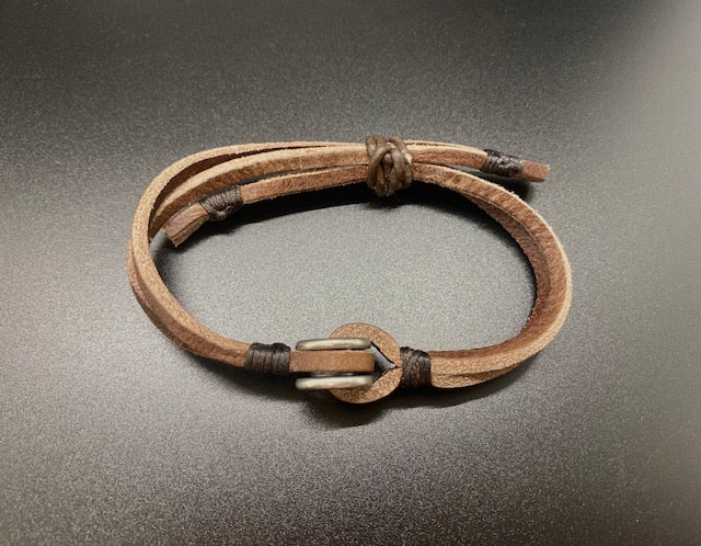 Greek Man Leather Bracelet
