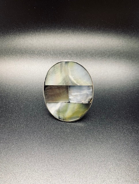 Adjustable OverSized Marble Ring