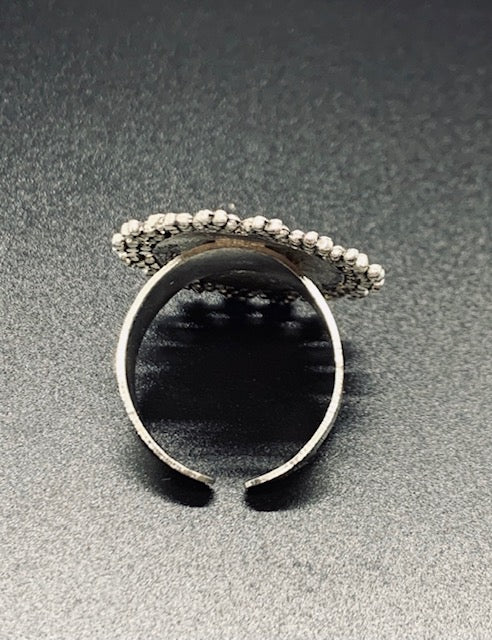 Bohemian Black Sun Adjustable Ring