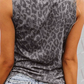 Women's Camouflage Leopard Lips Printed Round Neck Sleeveless Top 1