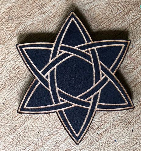 Painted Celtic Star Magnet