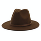 Basic thin leather panama hat