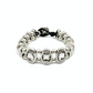 Hand made pewter silver plated bracelet with crystal