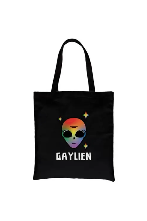 Gaylien Rainbow Alien Canvas Bag