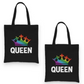 Queen Queen Rainbow Crown Canvas Bag