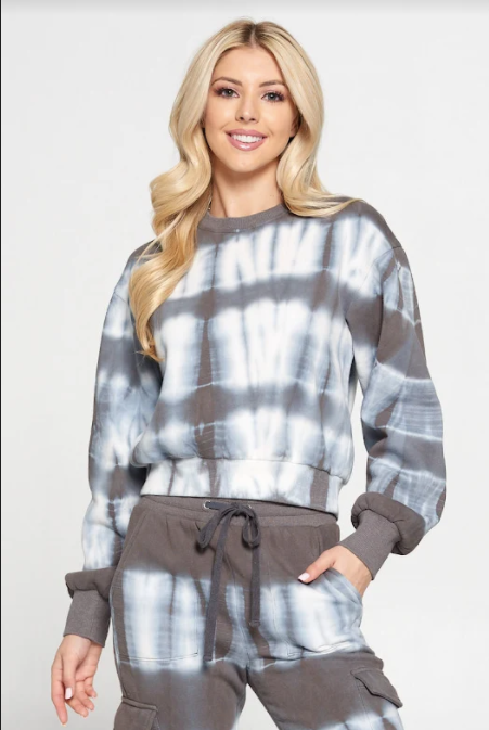 Charcoal Tie Dye Pullover