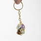 Seven Stone Chakra Tumbled Stone Keychain - Gold and Silver Toned Keychains