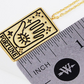 FORTUNE GOLD DIPPED METAL TAROT CARD PENDANT NECKLACE