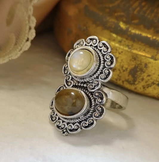 Vintage Ring Female Jewelry Exaggerated Ring