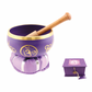 Purple 7 Chakras Singing Bowl with Cushion, Stick and Box