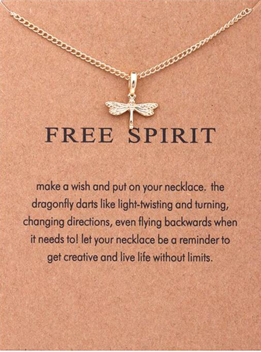 Dragonfly Necklace Animal Dragonfly Card Clavicle Chain