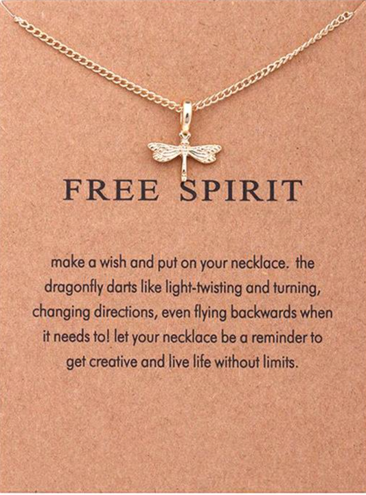 Dragonfly Necklace Animal Dragonfly Card Clavicle Chain