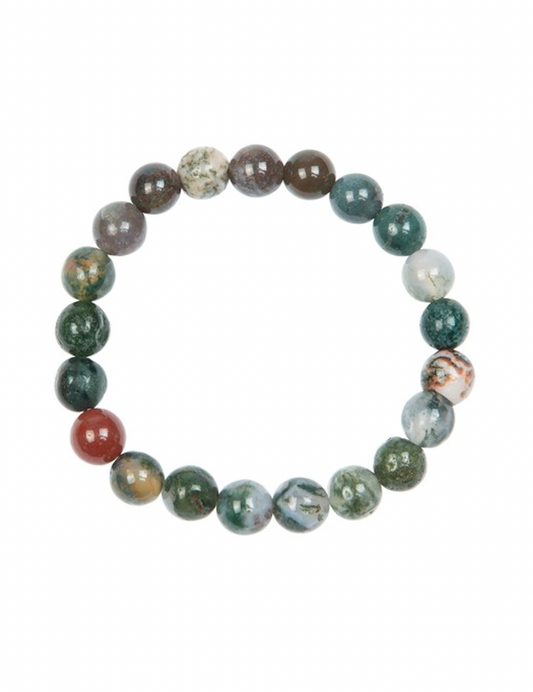 Indian Agate Stone Stretch Kids Bracelet