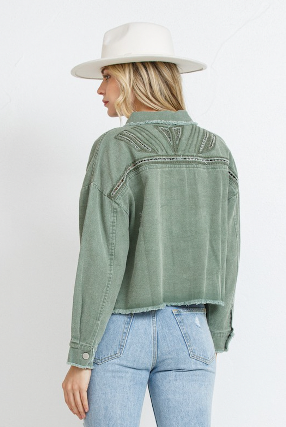 Distressed Crop Jacket