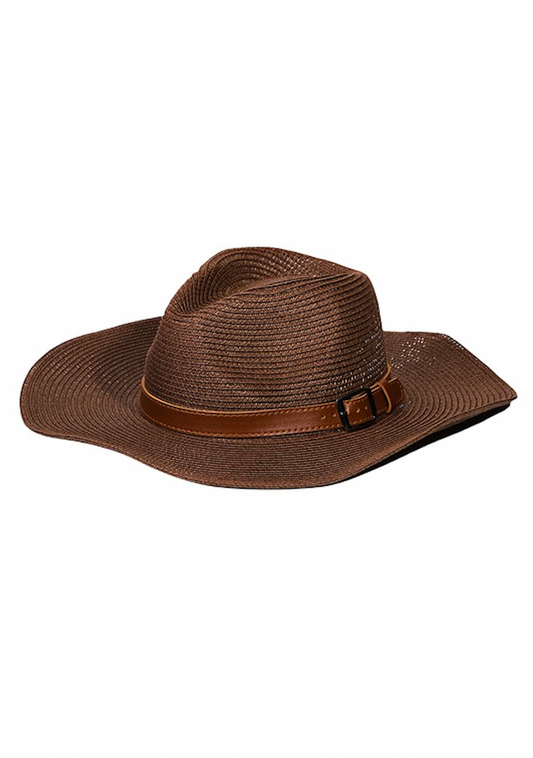 Straw Texture Belt Strap Fashion Hat