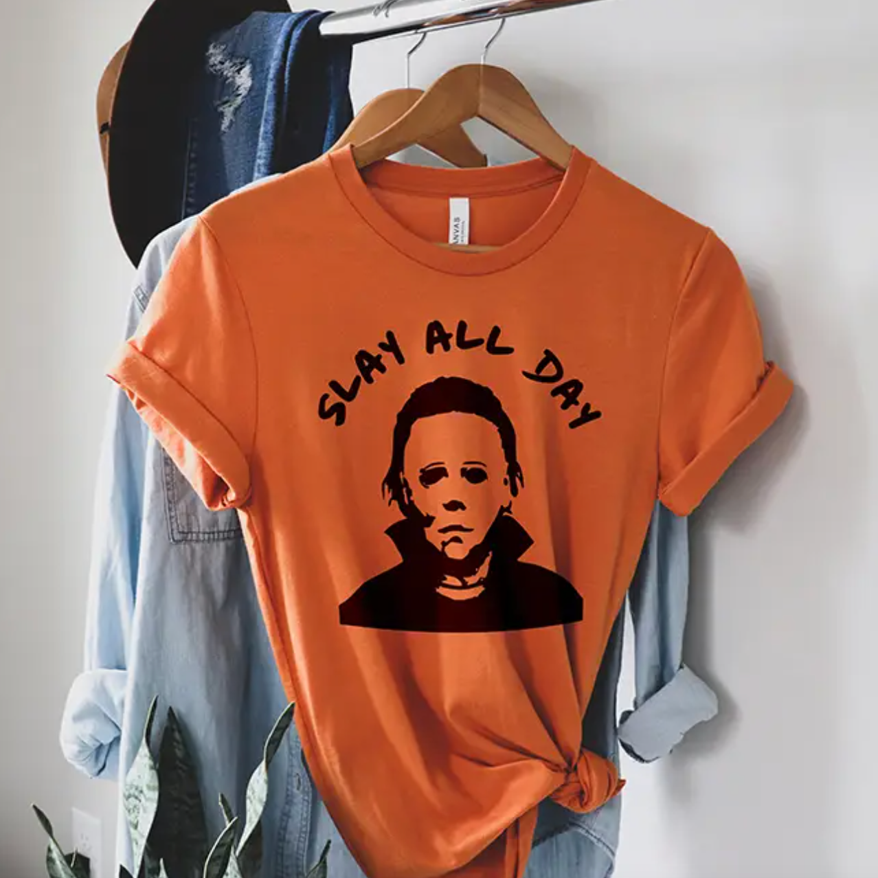 Slay All Day Michael Myers Halloween Tee Shirt