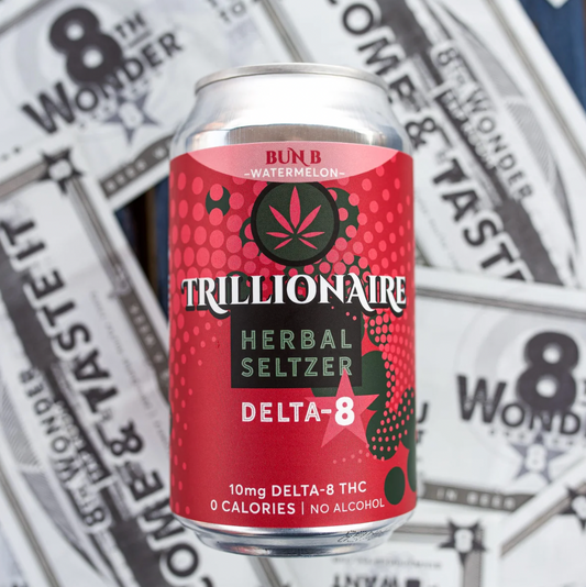 Trillionaire Delta-8 Watermelon Herbal Seltzer (In Store PICK UP ONLY)