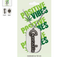 Positive Vibes Cannabis Pewter Tag on ball chain