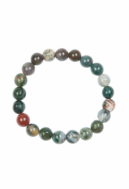 Indian Agate Stone Stretch Kids Bracelet