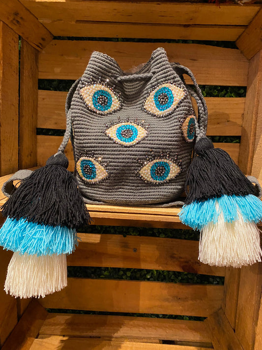 Eyes medium wayuu bag