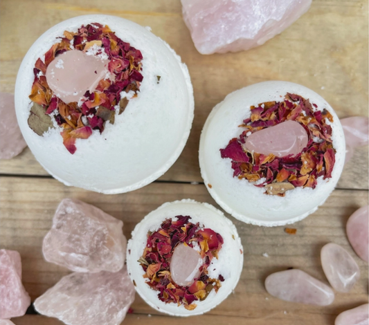 Rose Quartz & Rose Bath Bomb