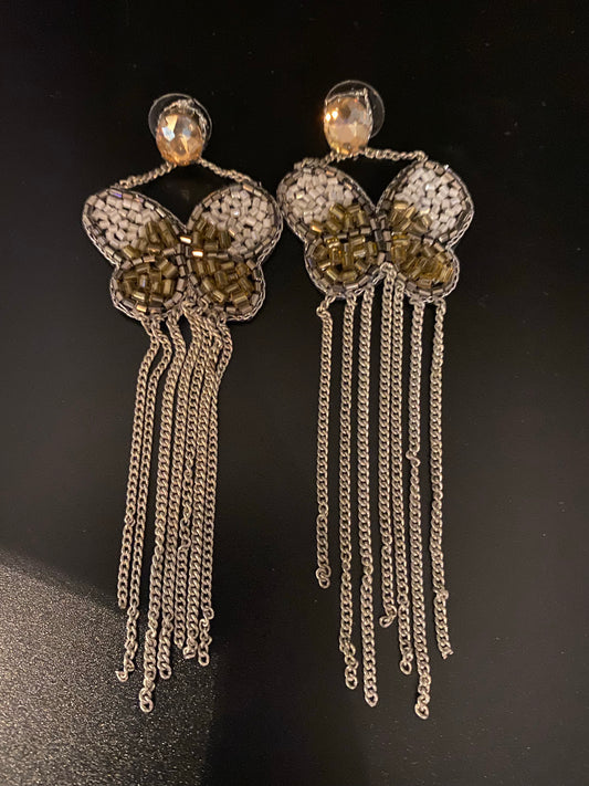 Art Deco Butterfly Earrings