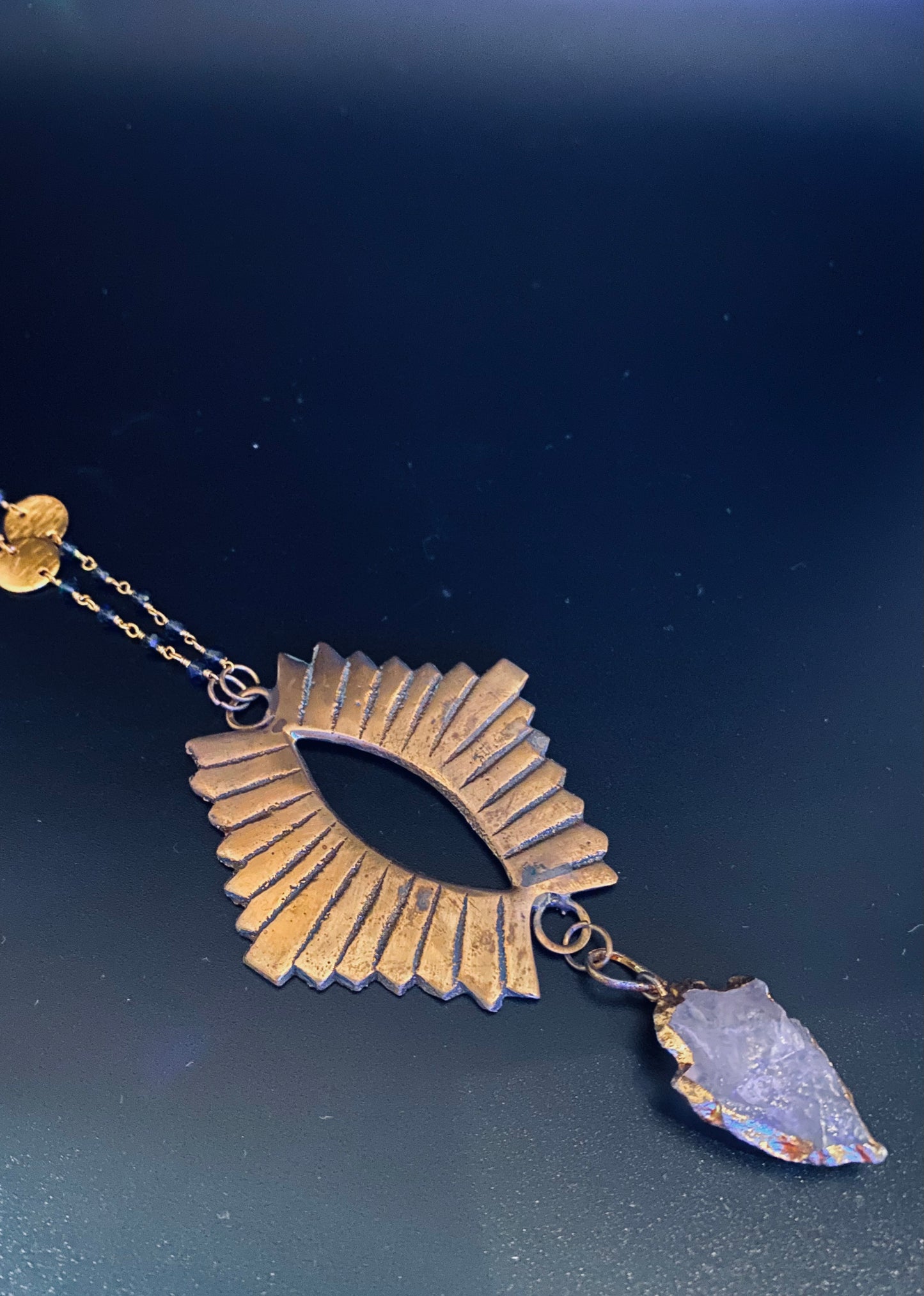 Egyptian boho gold necklace