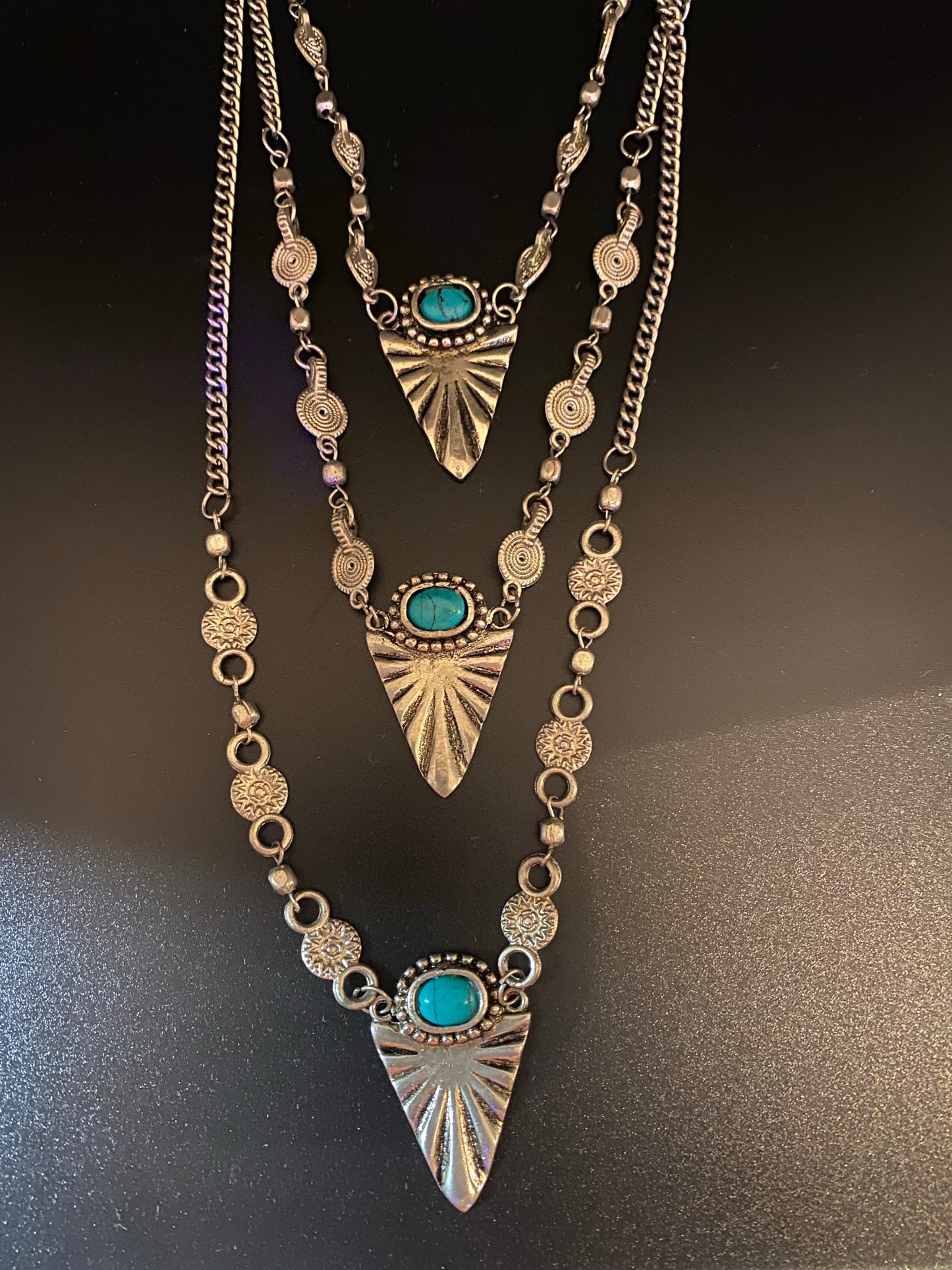 Three tiered boho necklace