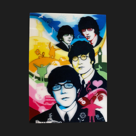 Lenticular 3D Postcard Beatles